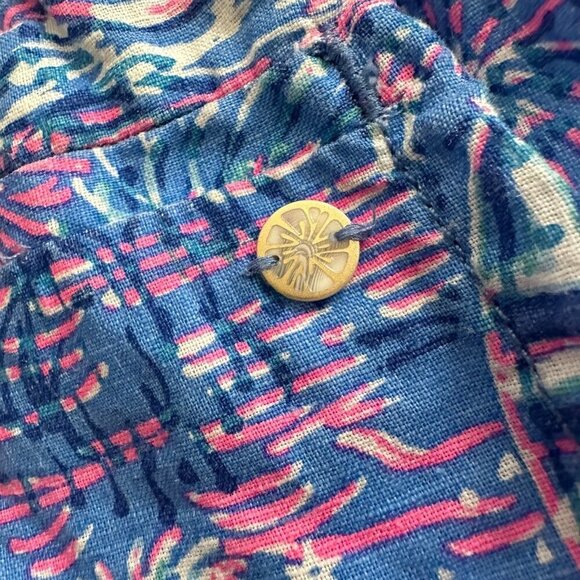 Lilly Pulitzer Deri Linen Palazzo Pants, Boca Blue It's a Sailabration Size S - Picture 9 of 9